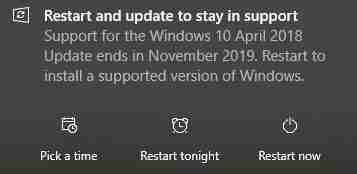 微软向更多设备推送Win10 V1903升级更新通知