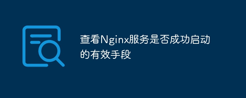 查看Nginx服务是否成功启动的有效手段