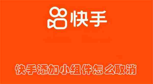 快手添加小组件怎么取消