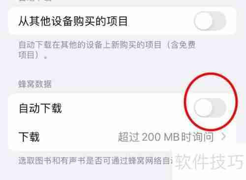 iPhone14设置图书蜂窝数据自动下载方法