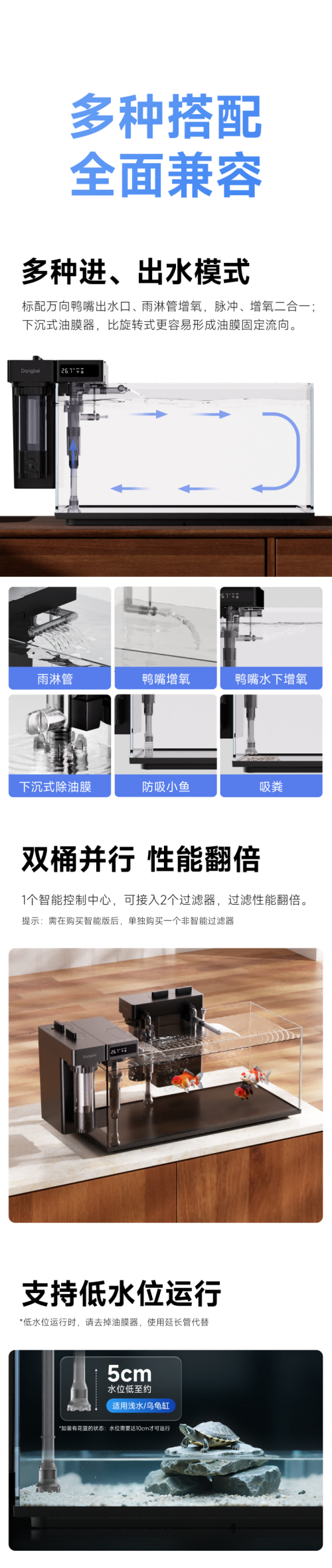 当贝鱼缸过滤器N1 800AI智能版震撼上市,售价399元