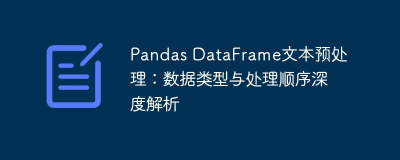 Pandas DataFrame文本预处理：数据类型与处理顺序深度解析