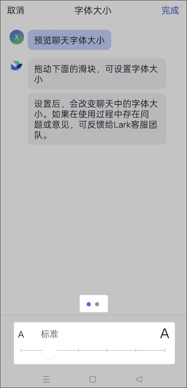Lark字体大小怎么修改