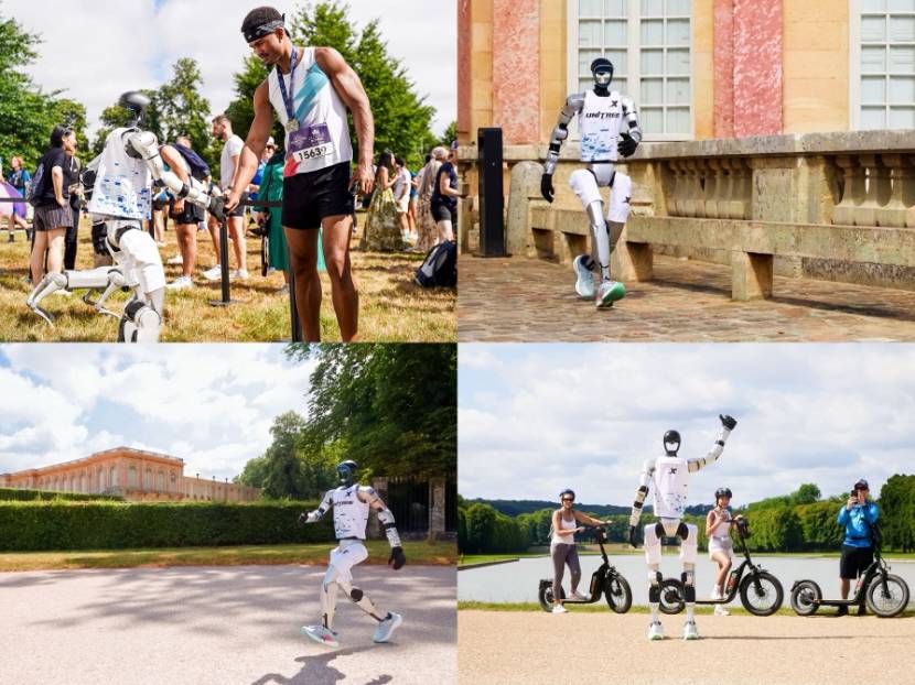 特步携手宇树科技，凡尔赛宫跑出中国速度