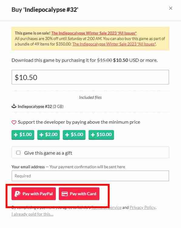 《itch.io》支付方法教程