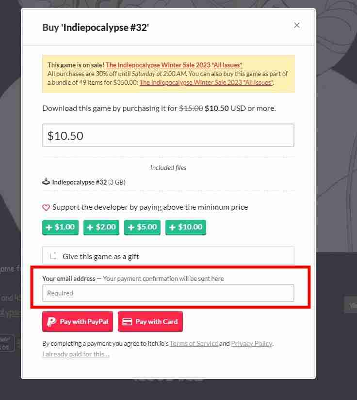 《itch.io》支付方法教程