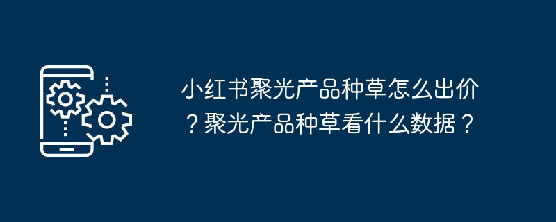 小红书聚光产品种草怎么出价？聚光产品种草看什么数据？