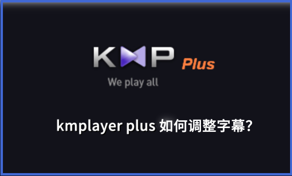 KMPlayer Plus字幕调整方法详解