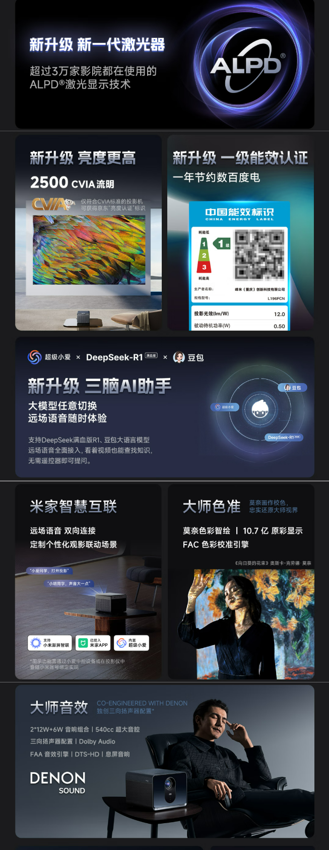 峰米X5 Pro 4K投影仪发布：2500CVIA流明亮度，售价7999元