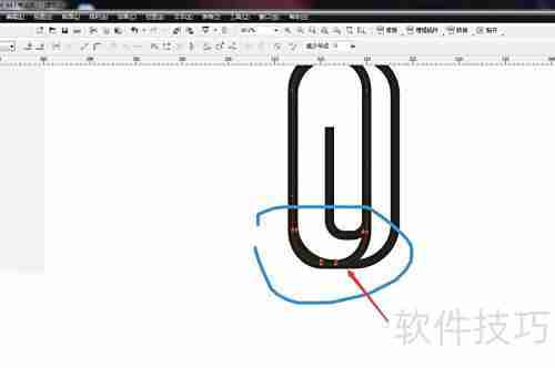 CorelDRAW绘制曲别针图标