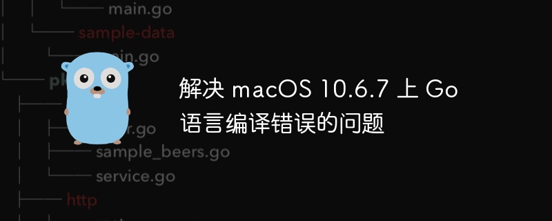 解决 macOS 10.6.7 上 Go 语言编译错误的问题