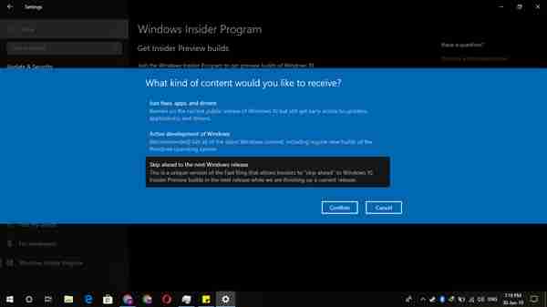 Windows 10 Skip Ahead通道重新开放：首个19H2预览版近了