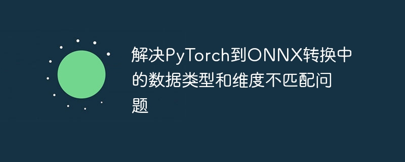 解决PyTorch到ONNX转换中的数据类型和维度不匹配问题