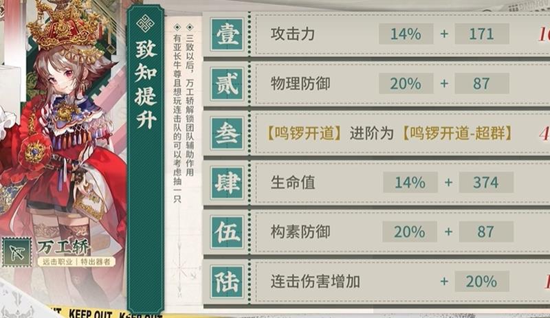 物华弥新万工轿技能解析