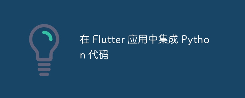 在 Flutter 应用中集成 Python 代码