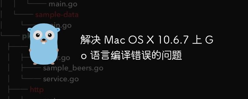 解决 Mac OS X 10.6.7 上 Go 语言编译错误的问题