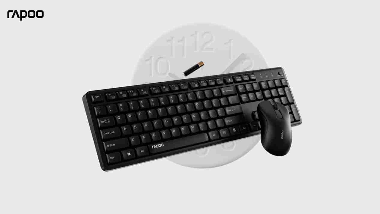 轻音型降噪设计2.4G无线传输雷柏X2800S光学键鼠套装上市