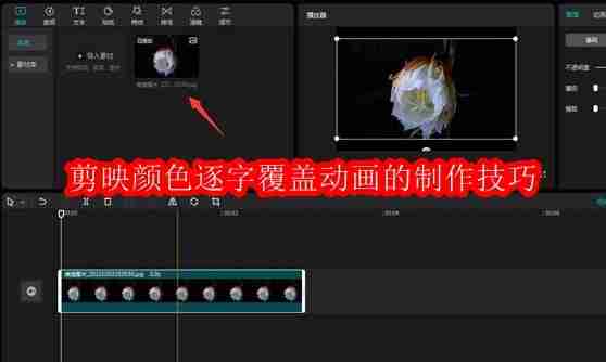 剪映颜色逐字覆盖动画的制作技巧
