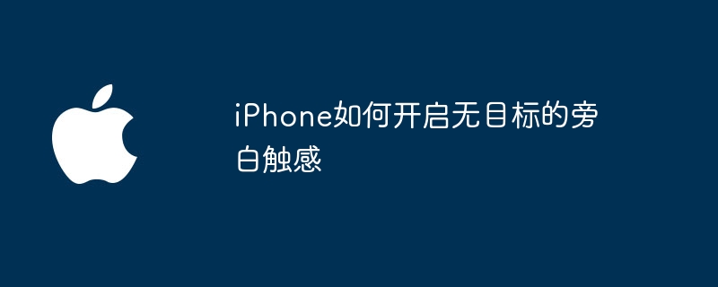 iPhone如何开启无目标的旁白触感