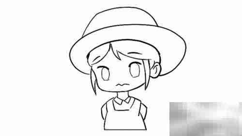 大眼睛小女孩简笔画