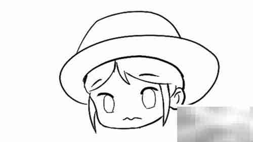 大眼睛小女孩简笔画