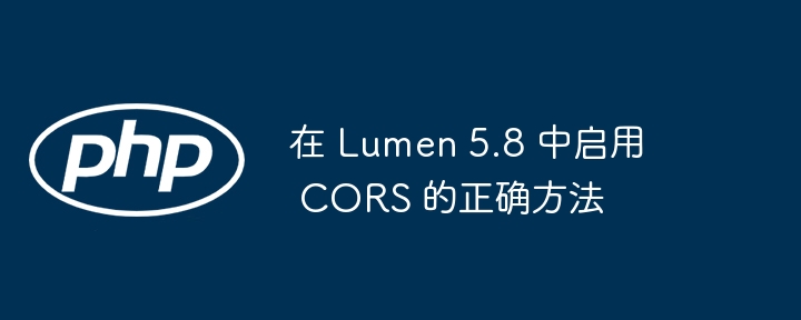 在 Lumen 5.8 中启用 CORS 的正确方法