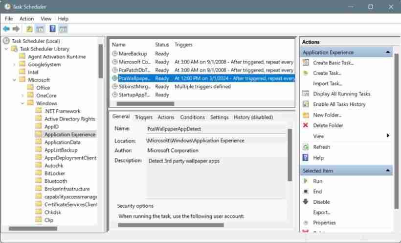 Win11 24H2 升级后遇到 PcaWallpaperAppDetect 错误的解决办法