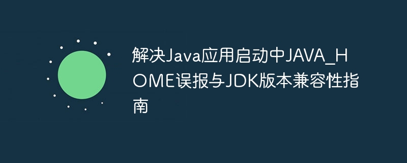 解决Java应用启动中JAVA_HOME误报与JDK版本兼容性指南