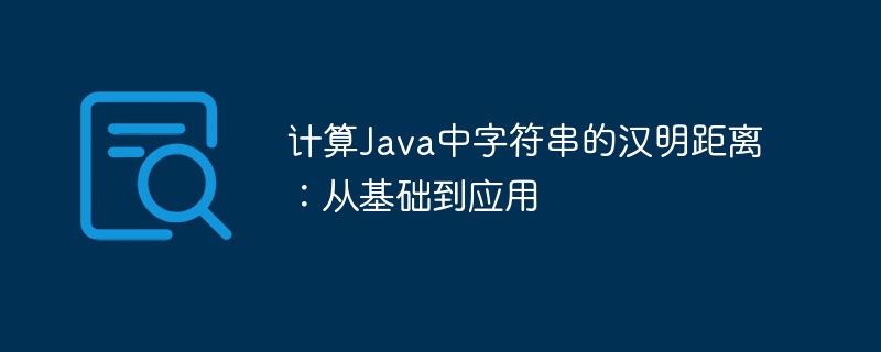 计算Java中字符串的汉明距离：从基础到应用