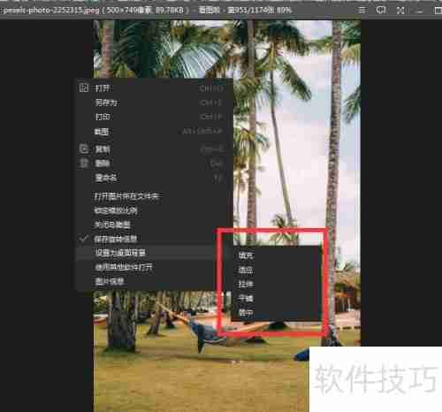 看图软件如何设桌面背景
