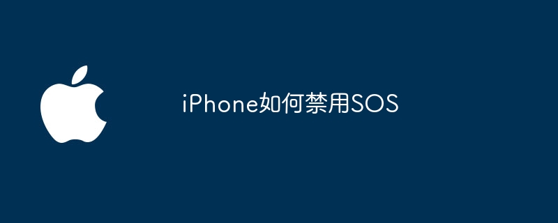 iPhone如何禁用SOS