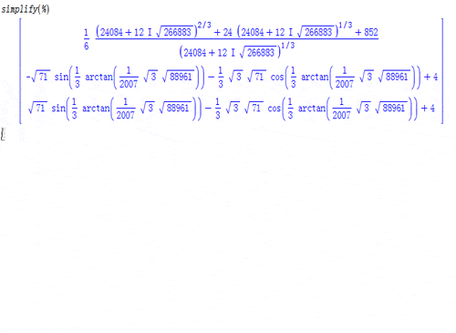 Maple计算方形矩阵实例解析