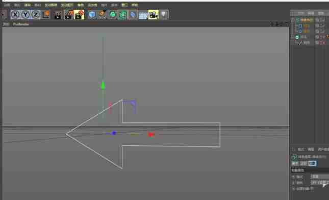 C4D如何创建三维立体箭头模型