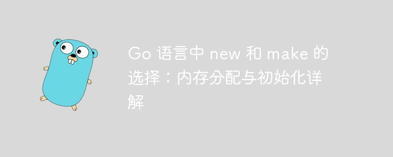 Go 语言中 new 和 make 的选择：内存分配与初始化详解