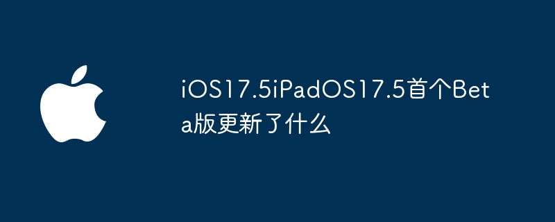 iOS17.5iPadOS17.5首个Beta版更新了什么