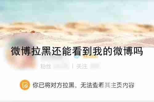 微博拉黑还能看到我的微博吗