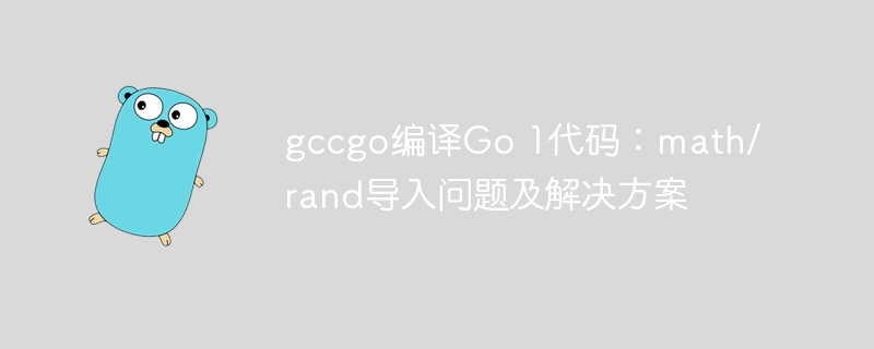 gccgo编译Go 1代码：math/rand导入问题及解决方案