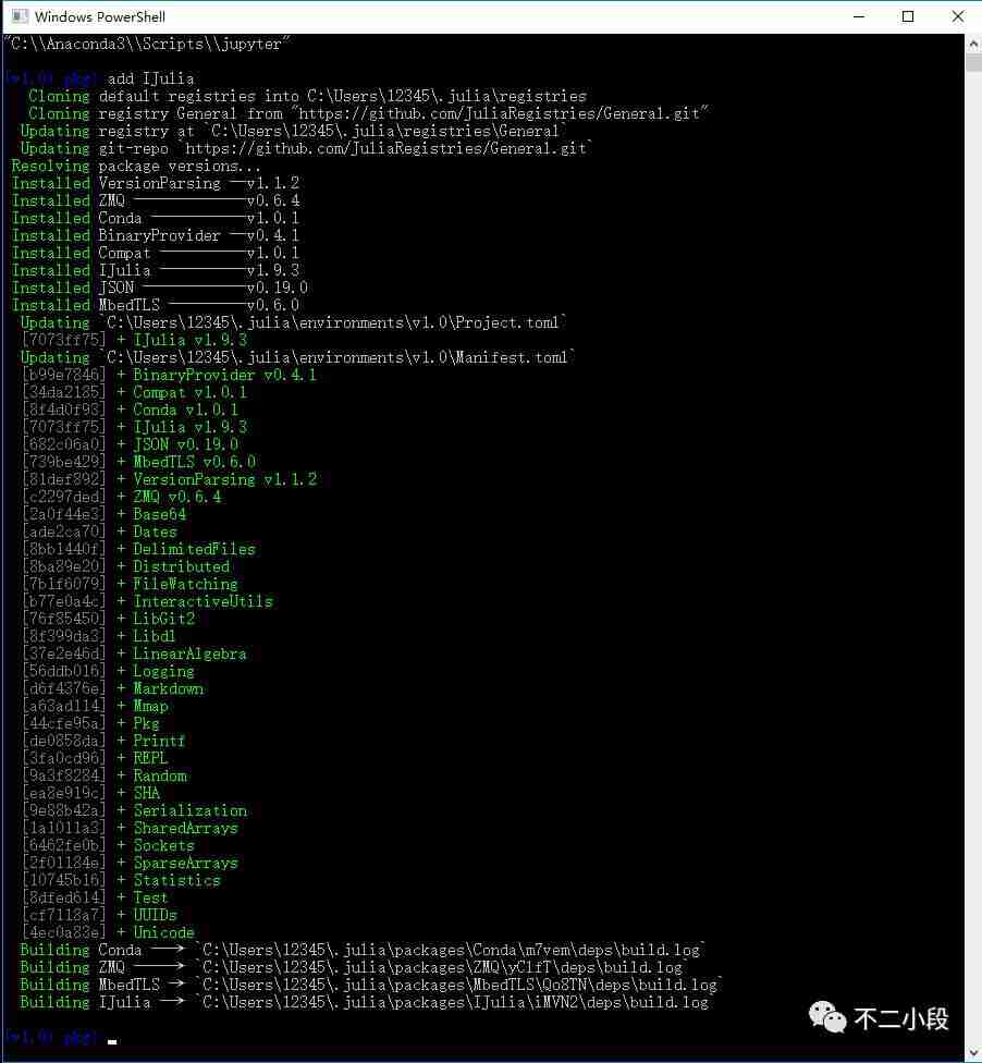 Julia in Jupyter——在Notebook中配置使用Julia语言