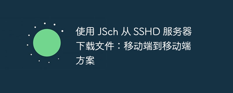 使用 JSch 从 SSHD 服务器下载文件：移动端到移动端方案