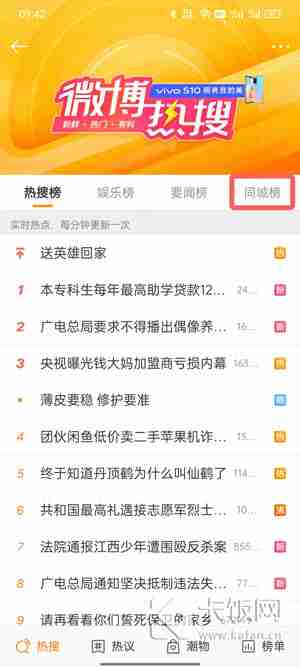 绿藤市同城热搜怎么进入