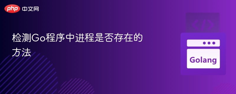 检测Go程序中进程是否存在的方法