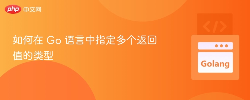 如何在 Go 语言中指定多个返回值的类型