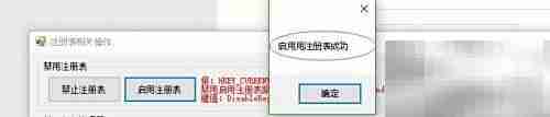 C禁用启用注册表操作