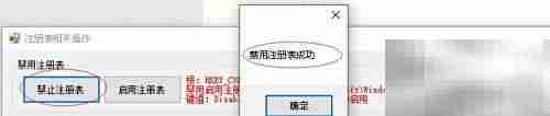 C禁用启用注册表操作