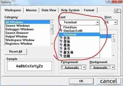 vc++6.0怎么调整字体？vc++6.0调整字体的方法
