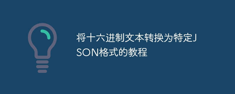 将十六进制文本转换为特定JSON格式的教程