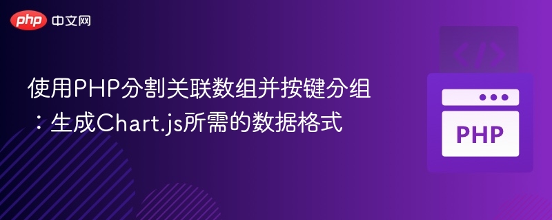 使用PHP分割关联数组并按键分组：生成Chart.js所需的数据格式