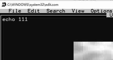 用edit命令创建bat文件