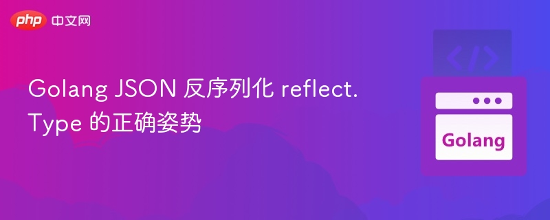 Golang JSON 反序列化 reflect.Type 的正确姿势