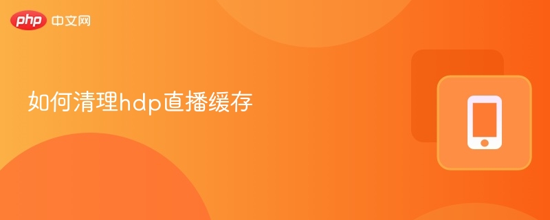 如何清理hdp直播缓存